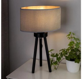 Duolla - Stolná lampa OVAL 1xE27/15W/230V pr. 30 cm šedá