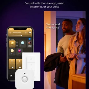 Philips - stmievateľné stropné svietidlo Hue AURELLE LED/19W/230V 30x30 cm čierne