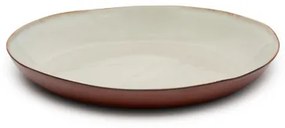 Servírovací tanier Terres De Rêves – pieskový/červený