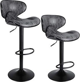 2x Barová židle Hawaj CL-2112-2 tmavě šedá