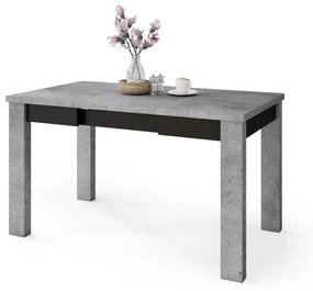 FONTE Beton Millenium / Čierny Mat - KLASICKÝ STÔL DO KUCHYNE/OBÝVACEJ IZBY 110x75 ROZKLADANÝ DO 155 cm!