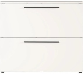 Biela závesná výklopná skrinka na topánky Utah - Germania