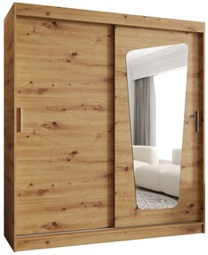 Šatníková skriňa 180 cm Mokka (dub artisan). Akcia -20%. Vlastná spoľahlivá doprava až k Vám domov. 1126031