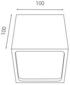 LED2 - LED Vonkajšie stropné svietidlo CUBE LED/12W/230V biela IP54
