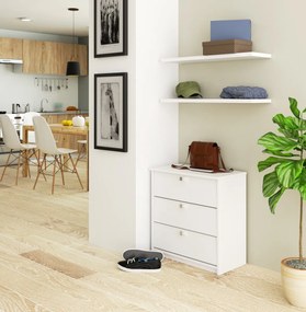 Skriňa na topánky Mini 60 cm - 3 dvierka biely