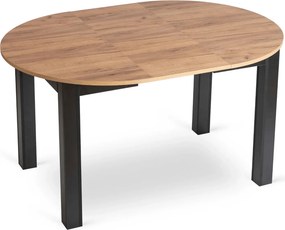 Vintino Jedálenská zostava stôl AMFORA 102-142cm dub craft čierne nohy + 6 stoličky MONZA béžové