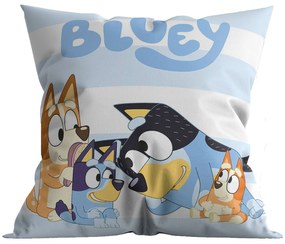 DETSKÝ DEKORAČNÝ VANKÚŠ BLUEY 40X40 CM VZOROVANÁ
