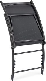 Antracitové kovové záhradné ležadlo Taylor – Bizzotto