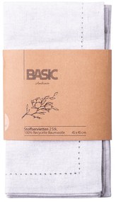 Sivé bavlnené obrúsky 45 x 45 cm 2 ks – Basic Ambiente - 596401