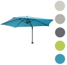 Nástenný slnečník Casoria 3 m polyester hliník/oceľ - tyrkysová