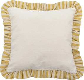 Bloomingville Dekoratívny vankúš s výšivkou Camila Yellow 35 × 35 cm