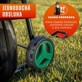 Záhradný štiepkovač/drvič DIOX+2x 60l vrece, 3100W čierna/zelená Gardebruk