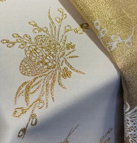 Dekorstudio Luxusný Veľkonočný obrus - zlatý WZ3 Rozmer obrusu (šírka x dĺžka): 110x160cm