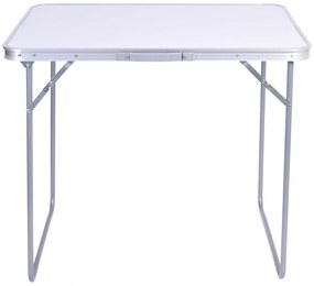 Campingový rozkladací stôl CORN 80 x 60 cm biely