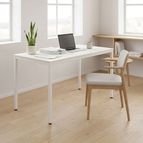 ModernHome Jedálenský kuchynský stôl pre 4-5 osôb počítačový stôl 120x60 cm biely