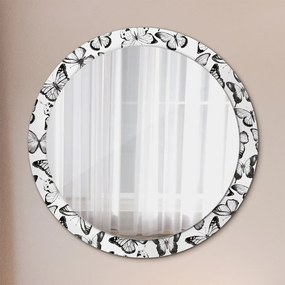 Okrúhle ozdobné zrkadlo Motýľ fi 90 cm