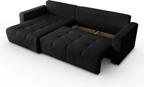 ROHOVÁ SEDAČKA SHARLOTTE 261 x 143 cm ČIERNA