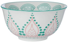 ORNAMENTS Miska 520 ml - ružová/zelená
