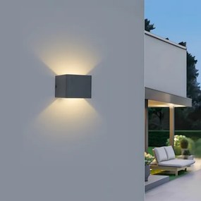 Brilagi - LED Vonkajšie nástenné svietidlo DONNANI LED/5W/230V 10 cm antracit IP44