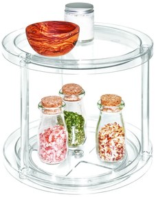 Okrúhly otočný dvojposchodový podstavec na dózy iDesign The Home Edit, ⌀ 24,1 cm