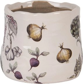 Keramický obal na kvetináč zelenina The Kitchen Garden - Ø 11*10 cm