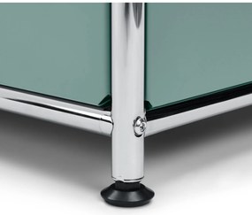 Kovová odkladacia skrinka »CN3« s 2 výklopnými priehradkami, šalviová