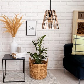 Toolight Toolight, stropné svietidlo 1xE27 APP1318-1CP, čierna-hnedá, OSW-02408