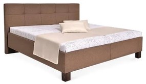 Čalúnená posteľ Mary 180x200, hnedá, vrátane matraca