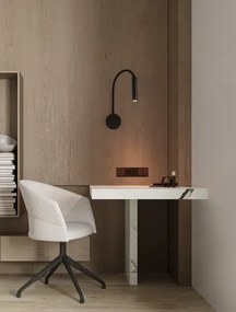 LED čierne svietidlo na stenu Sonica