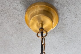 Priemyselné závesné svietidlo 115cm zlato