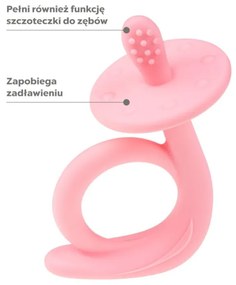 Silikónové hryzátko v tvare slimáka, Pink