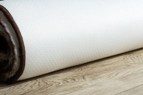 Koberec prateľný LAPIN Shaggy, protišmykový , slonová kosť, čokoláda Veľkosť: 133x180 cm