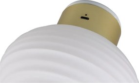 Biele sklenené LED nástenné svietidlo na USB ø 15,5 cm Earl – Reality