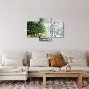 Obraz - Zima versus leto (90x60 cm)