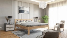 Manželská posteľ Tema 180x200 cm, prírodný buk