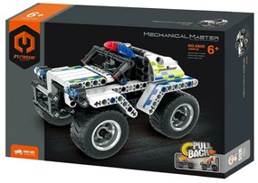 Stavebnica iM.MASTER policajné auto na spätné natiahnutie natiahnutie,199 dielikov