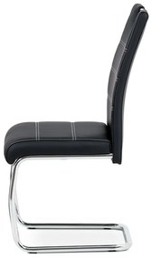BONTEC Jedálenská stolička, čierna, ekokoža, HC-481 BK Farba: Šedá
