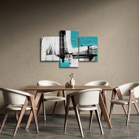 Obraz - Tyrkysová abstrakcia (90x60 cm)