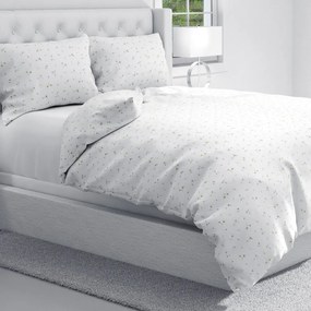 Biante Bavlnené posteľné obliečky Sandra SA-424 Drobné kvietky na bielom Predĺžené 140x220 a 70x90 cm