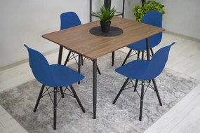Set jedálenských stoličiek OSAKA modré (čierne nohy) 4ks