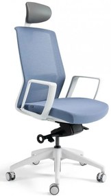 BESTUHL Kancelárska stolička J17 WHITE SP modrá svetlá