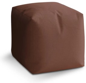 Taburet Cube gaštanová, hnedá