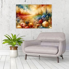 Obraz - Pestrofarebná lúka (90x60 cm)