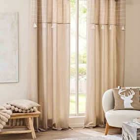 Hnedý záves s prímesou bavlny 140x240 cm Everest – douceur d'intérieur