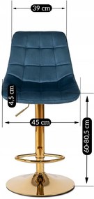 PROXIMA.store - Jedálenská barová stolička ARCOS FARBA: modrá