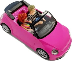 LEAN Toys Zvuková svetlá pre bábiku Car Coupe 43 cm ružová