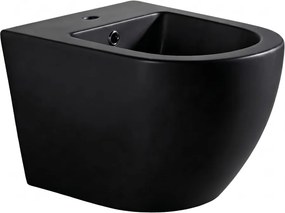 Erga Lily, závesný bidet 490x360x320 mm, čierna matná, ERG-V03-LILY-BD-BK