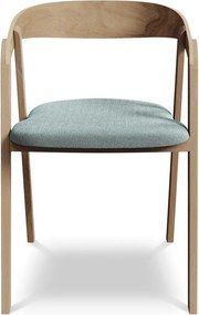 Modré jedálenské kreslo z masívneho dreva Erika – Makamii