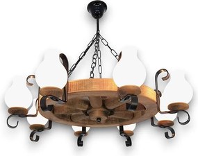 Brilagi - Luster na reťazi ROATA 8xE14/40W/230V priemer 70 cm buk