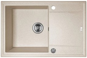 Laveo Megalo, 1-komorový granitový drez 780x500x185 mm, béžová, LAV-SBE_411T
